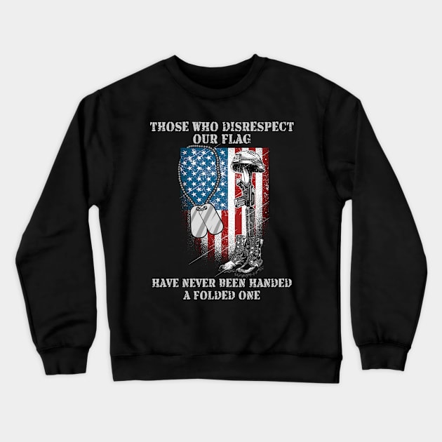 AMERICAN FLAG Crewneck Sweatshirt by WalkingMombieDesign